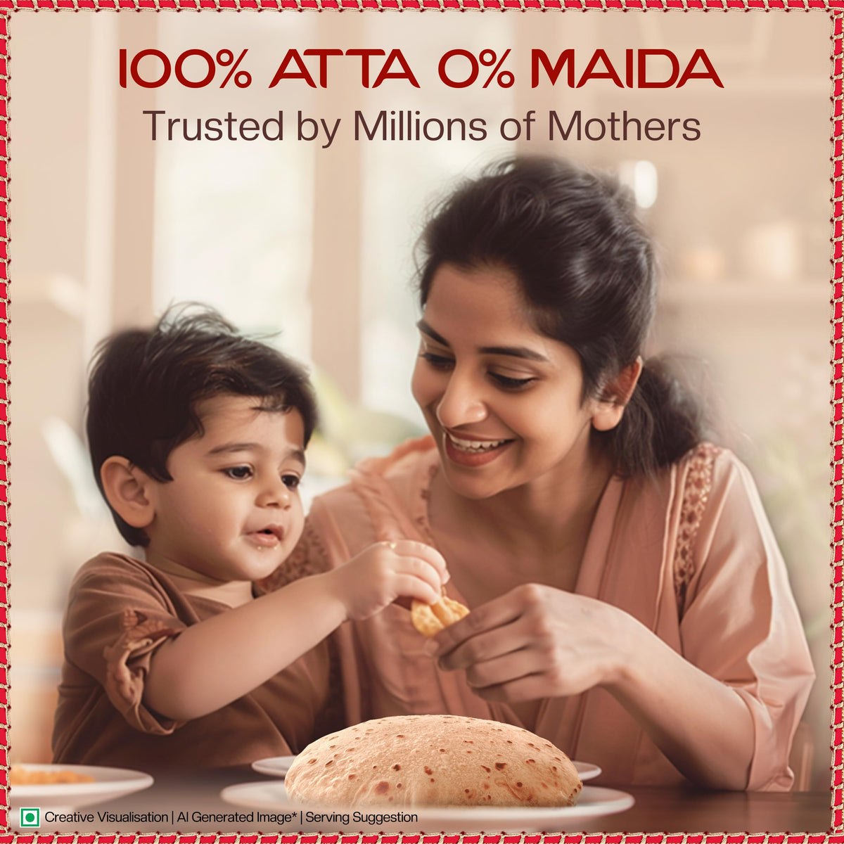 Aashirvaad Atta with Multigrains, 1kg pack | High Fibre & High Protein Multigrain Atta | 6 Natural Grains