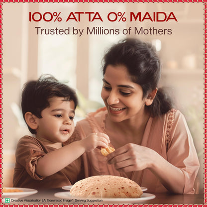 Aashirvaad Atta with Multigrains, 1kg pack | High Fibre & High Protein Multigrain Atta | 6 Natural Grains