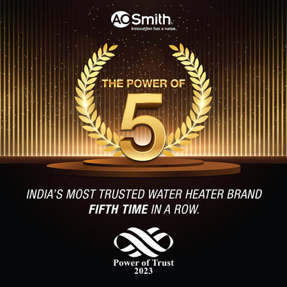 AO Smith Geyser 25 Litre 5 Star Rating (BEE) | Powerful 2KW Heating | Storage Water Heater With 2X Corrosion Resistant Blue Diamond Glass Tank | Warranty: 5 Yr Tank, 2 Yr Comprehensive | HSE-SHS-025