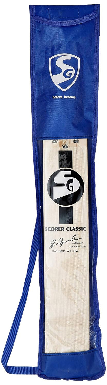 SG Scorer Classic Kashmir Willow Cricket Bat ( Size: Size 6,Leather Ball ), Wood, Multicolour