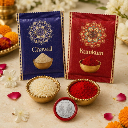DeoDap Designer Murli Flute Rakhi for Brother with Choco Coated Nut Butterscotch Chocolate 96gm, Pooja Coin, Roli Chawal & Card | Rakhi with Chocolate Combo for Raksha Bandhan