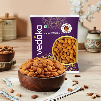 Amazon Brand - Vedaka Almonds | 1 Kg | California Almonds | 100% Natural Badam Giri | Rich In Protein & Dietary Fiber | Crunchy Texture & Delicious Nutty Flavour | No Added Preservatives