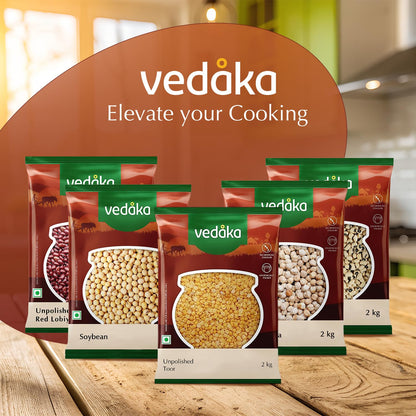 Amazon Brand - Vedaka Unpolished Toor Dal (Arhar Dal) | 2 Kg | Naturally Rich Source Of Protein | Naturally Cholesterol-Free | No artificial Colours and No Added Preservatives
