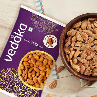 Amazon Brand - Vedaka Almonds | 1 Kg | California Almonds | 100% Natural Badam Giri | Rich In Protein & Dietary Fiber | Crunchy Texture & Delicious Nutty Flavour | No Added Preservatives