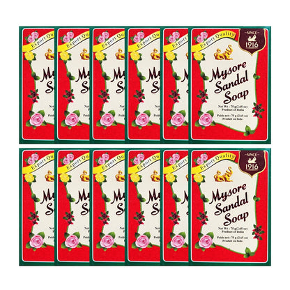 Mysore Sandal Soap 75Gm Box, (Pack Of 12)