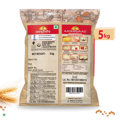 Aashirvaad Atta with Multigrains, 1kg pack | High Fibre & High Protein Multigrain Atta | 6 Natural Grains