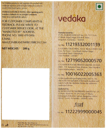 Amazon Brand - Vedaka Almonds | 1 Kg | California Almonds | 100% Natural Badam Giri | Rich In Protein & Dietary Fiber | Crunchy Texture & Delicious Nutty Flavour | No Added Preservatives