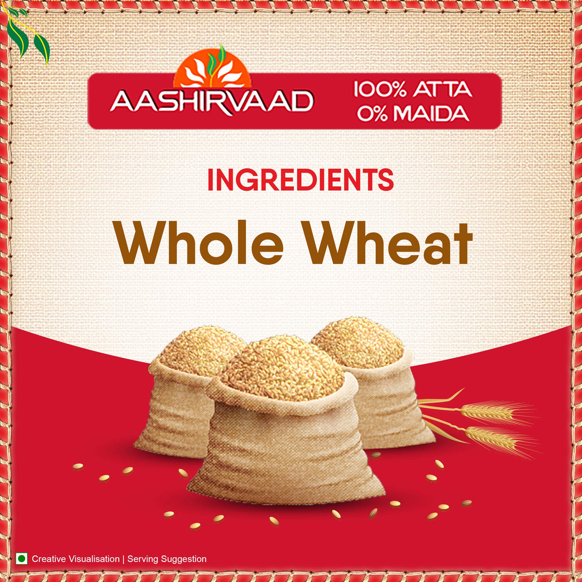 Aashirvaad Atta with Multigrains, 1kg pack | High Fibre & High Protein Multigrain Atta | 6 Natural Grains