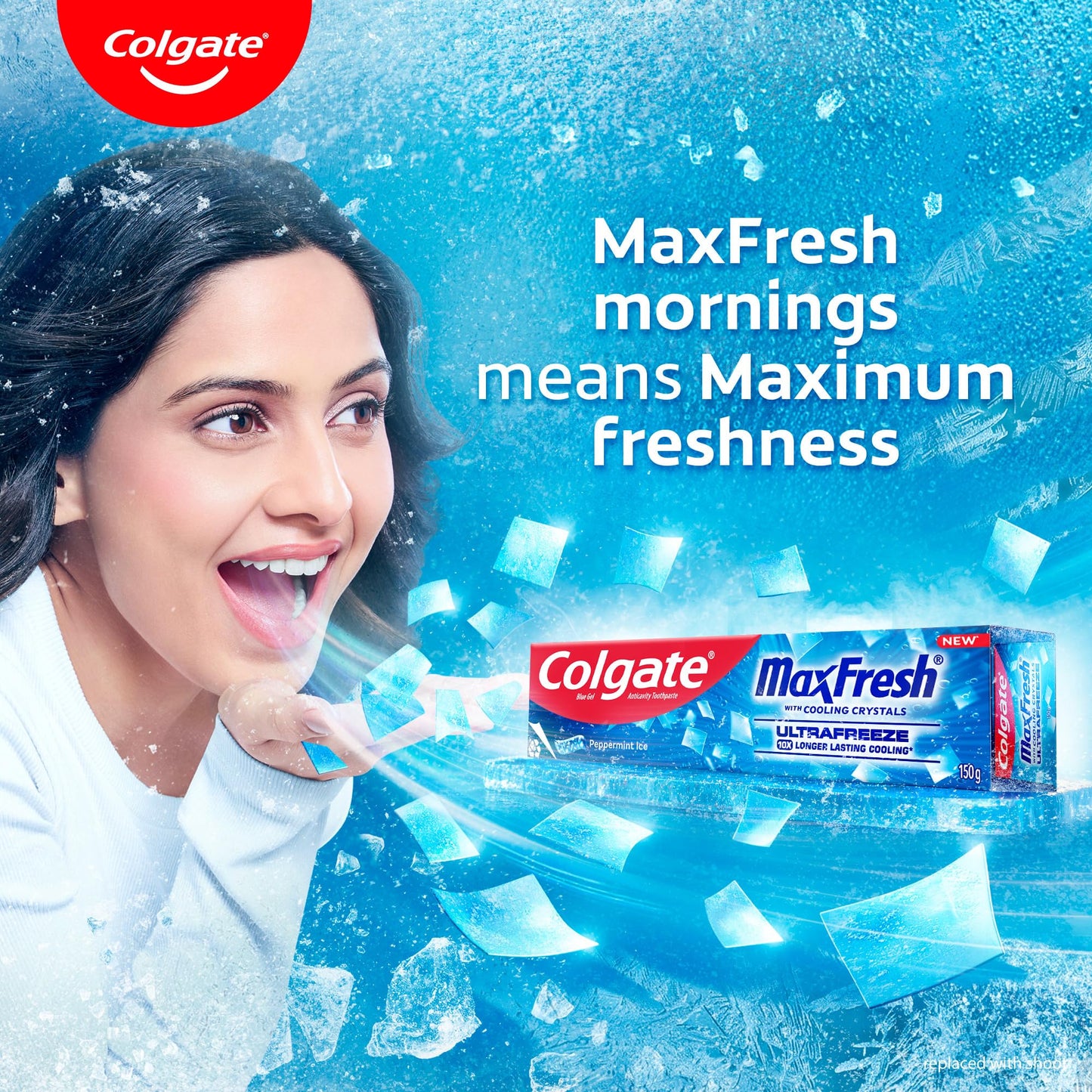 Colgate MaxFresh Breath Freshner Oral Care Toothpaste, 300g Saver Pack (150g x 2), Peppermint Ice, Blue Gel Paste with Menthol & Cooling crystals for bad breath control