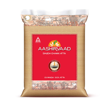 Aashirvaad Atta with Multigrains, 1kg pack | High Fibre & High Protein Multigrain Atta | 6 Natural Grains