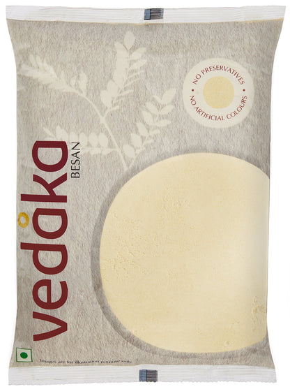Amazon Brand- Vedaka Besan (Gram Flour) (100% Chana Dal Fine Besan), 500 g