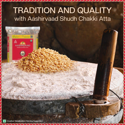Aashirvaad Atta with Multigrains, 1kg pack | High Fibre & High Protein Multigrain Atta | 6 Natural Grains