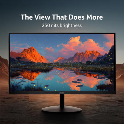 Acer SmartChoice SA242Y E 23.8 Inch Full HD IPS Monitor I 100Hz Refresh Rate I 1ms VRB I AMD FreeSync I Ultra Slim ZeroFrame Design I VisionCare I HDMI & VGA Inbox HDMI Cable I VESA Mount I Black