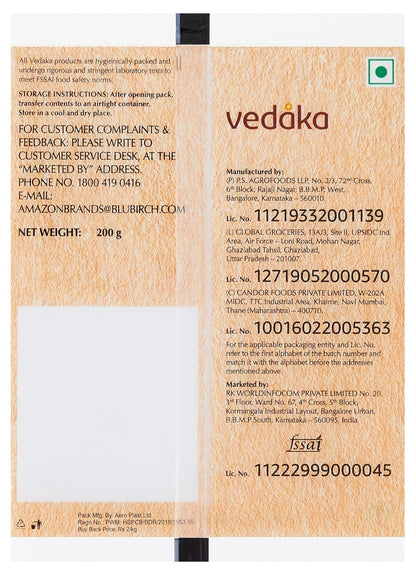 Amazon Brand - Vedaka Almonds | 1 Kg | California Almonds | 100% Natural Badam Giri | Rich In Protein & Dietary Fiber | Crunchy Texture & Delicious Nutty Flavour | No Added Preservatives